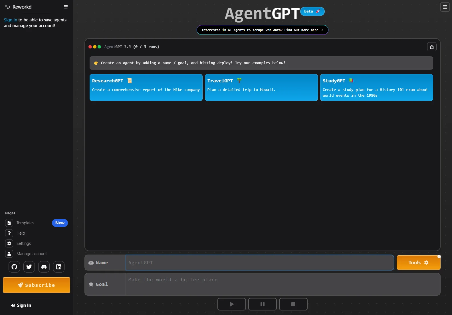 AgentGPT: Your AI Agent Management Platform for Enhanced Productivity