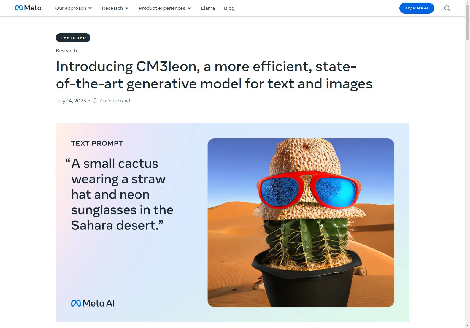 CM3leon: Efficient Generative AI for High-Quality Images and Text