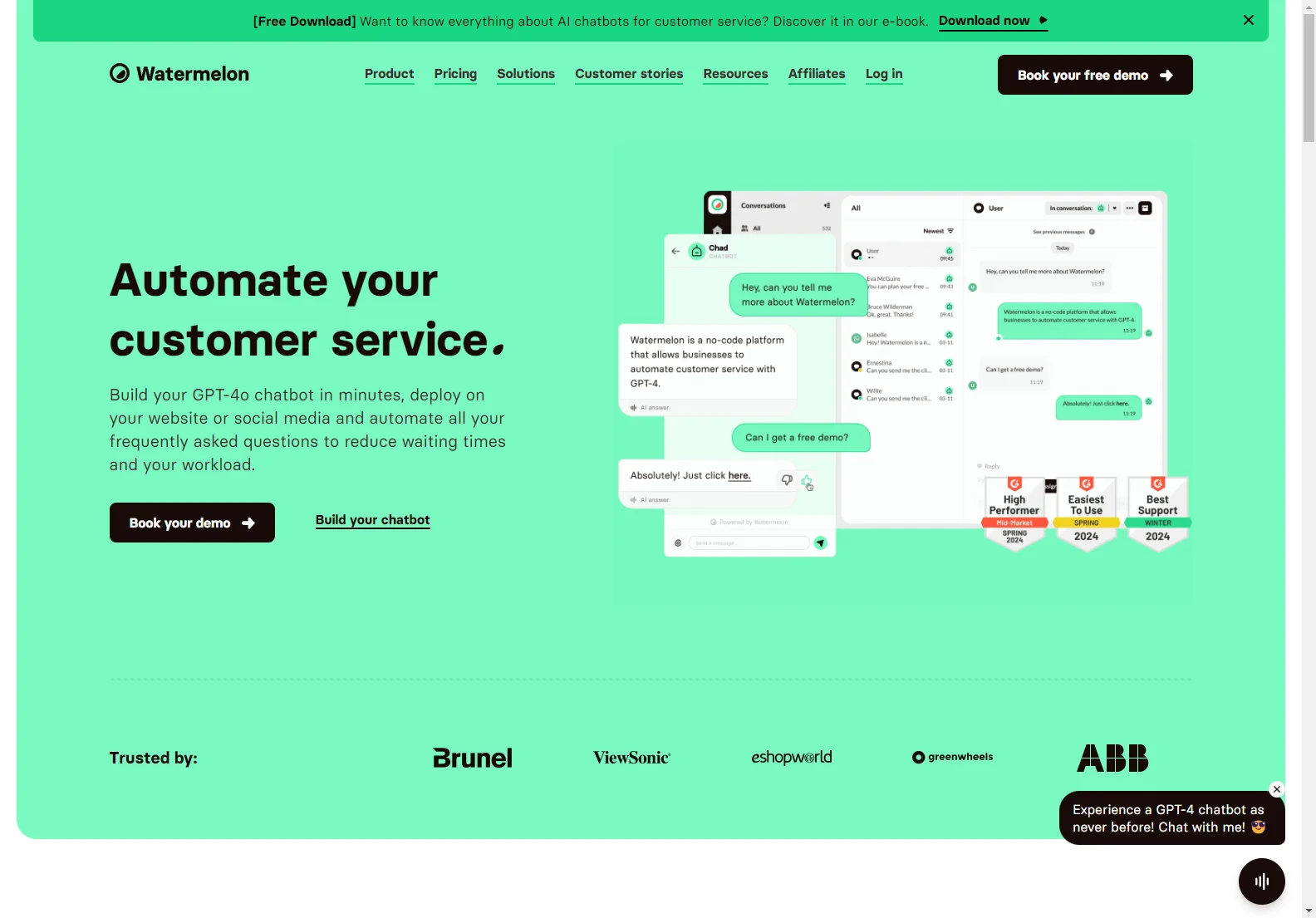 Watermelon: AI-Powered Chatbot for Superior Customer Service