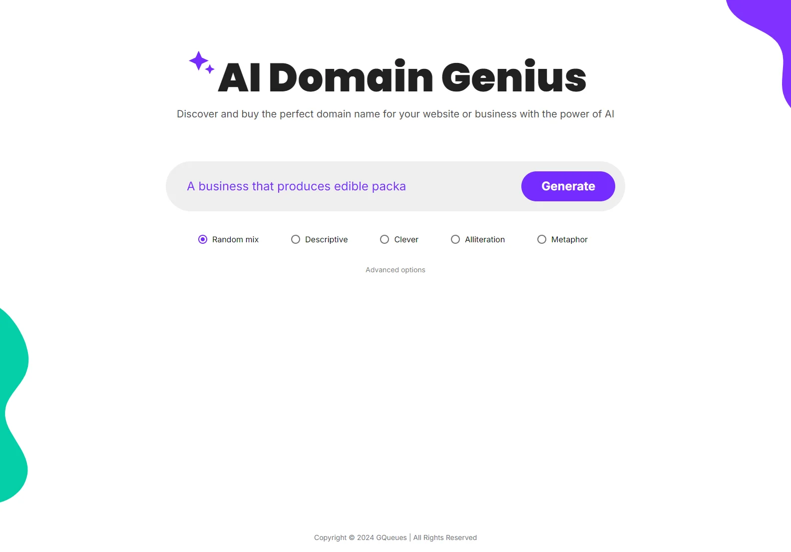 AI Domain Genius: Free AI-Powered Domain Name Generator