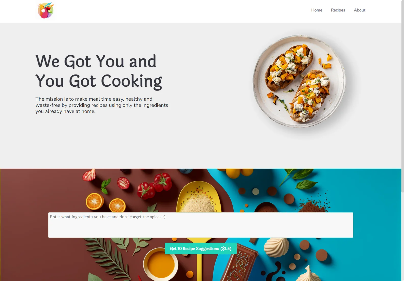 You Got Cooking: AI Recipe Generator for Waste-Free, Healthy Meals