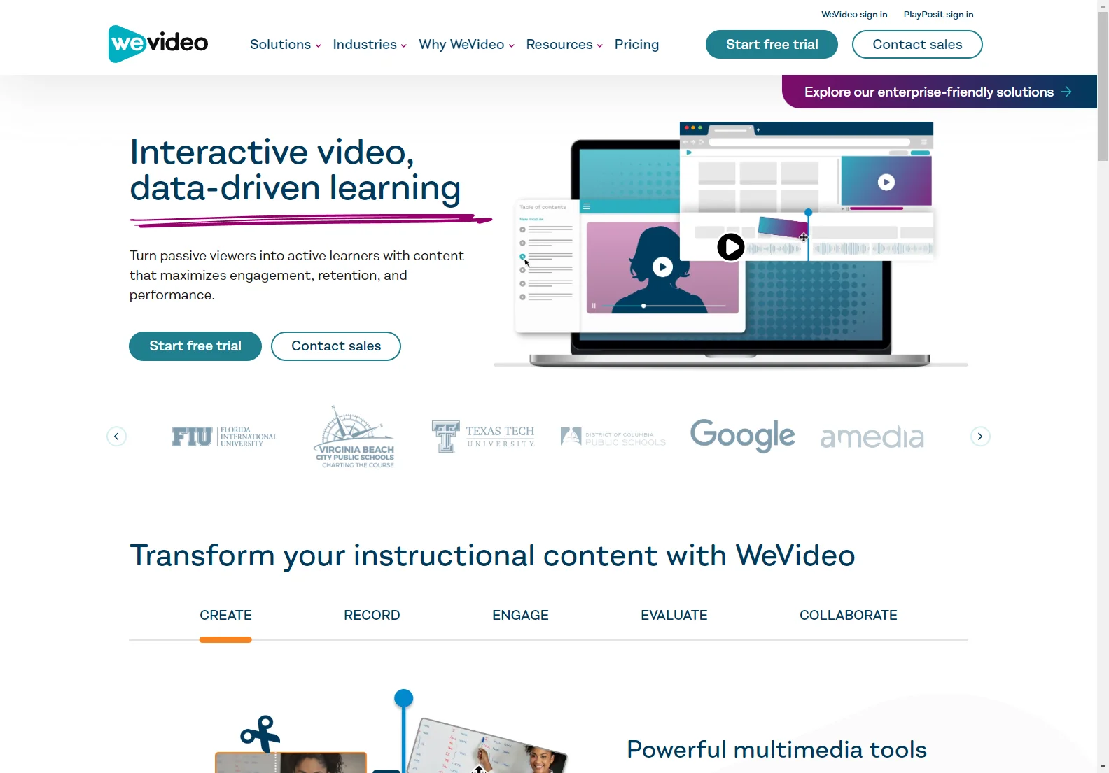 WeVideo: AI-Powered Video Creation and Interactive Learning Platform