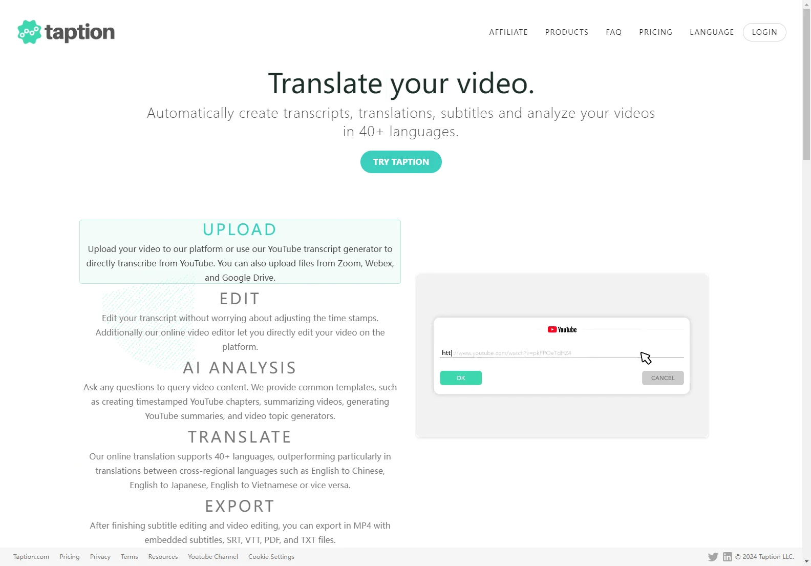 Taption: AI-Powered Video Transcription, Translation & Subtitling