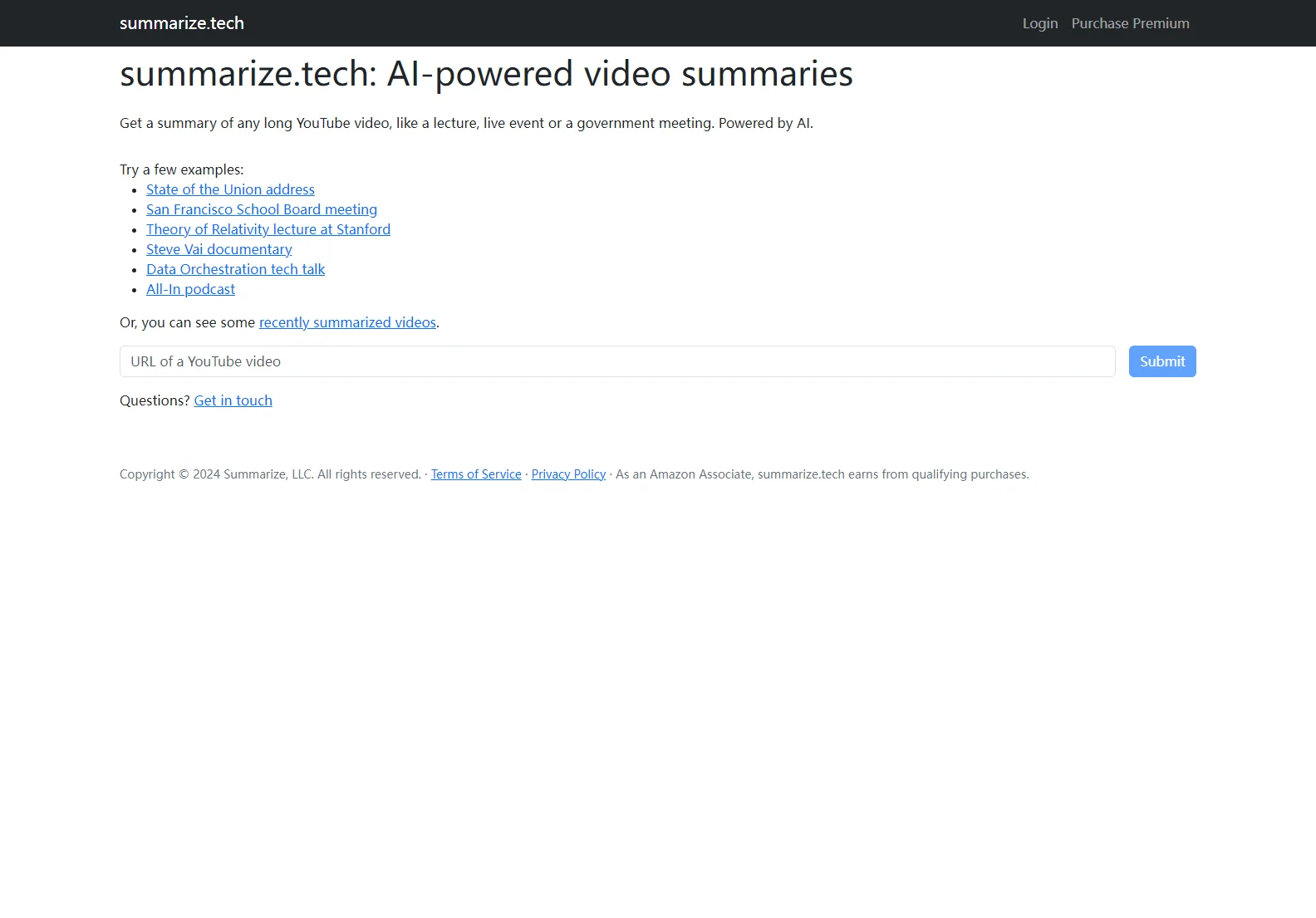 summarize.tech: AI-Powered Video Summaries for Efficient Information Extraction