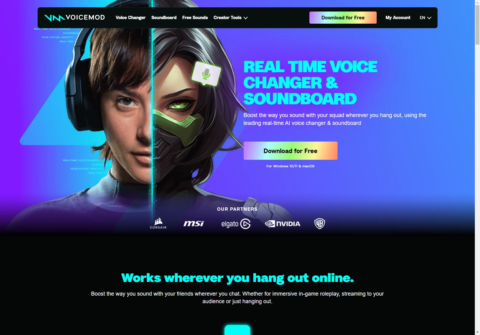 Voicemod: Free Real-Time Voice Changer & Soundboard for PC & Mac