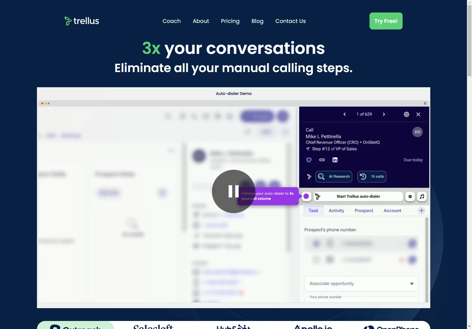 Trellus: AI Sales Assistant for Salesloft, Outreach, Hubspot, and Orum