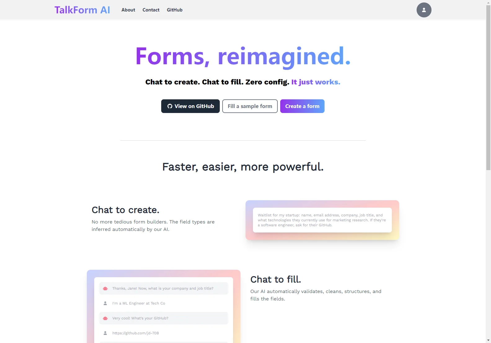 TalkForm AI: AI-Powered Chat for Effortless Form Creation