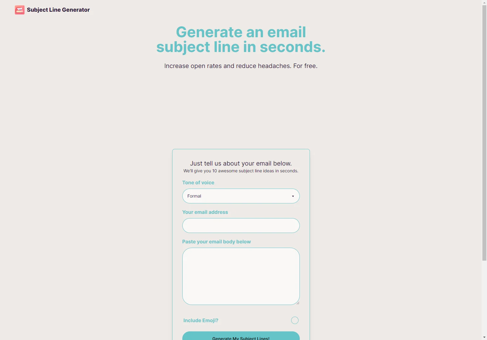 Subject Line Generator: Boost Email Open Rates with AI-Powered Subject Lines