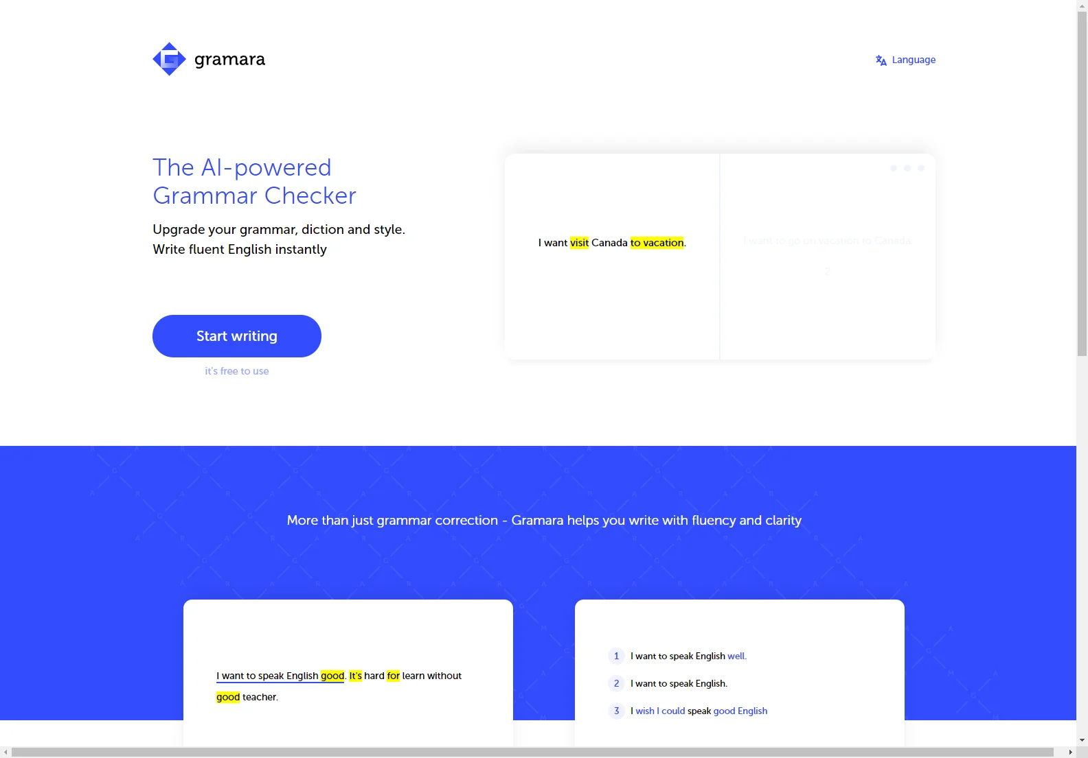 Gramara: AI-Powered Grammar Checker for Fluent English Writing