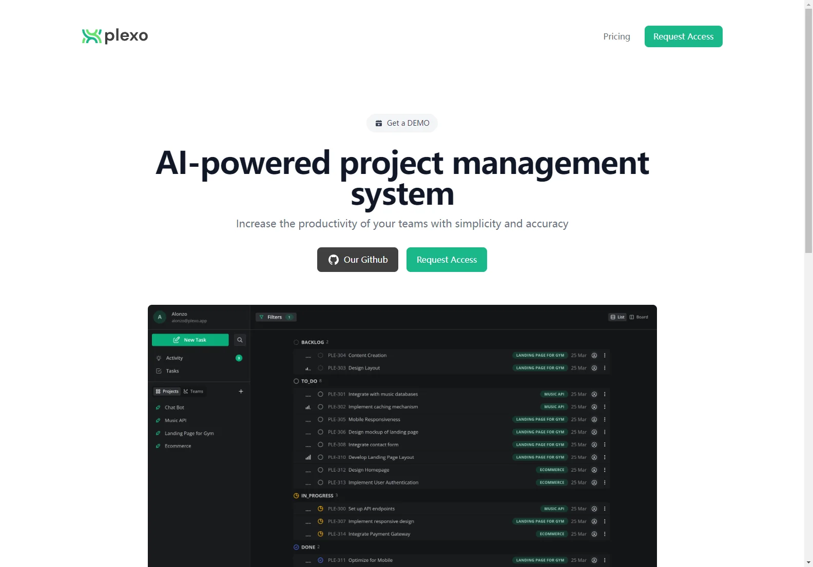 Plexo: AI-Powered Project Management for Enhanced Team Productivity