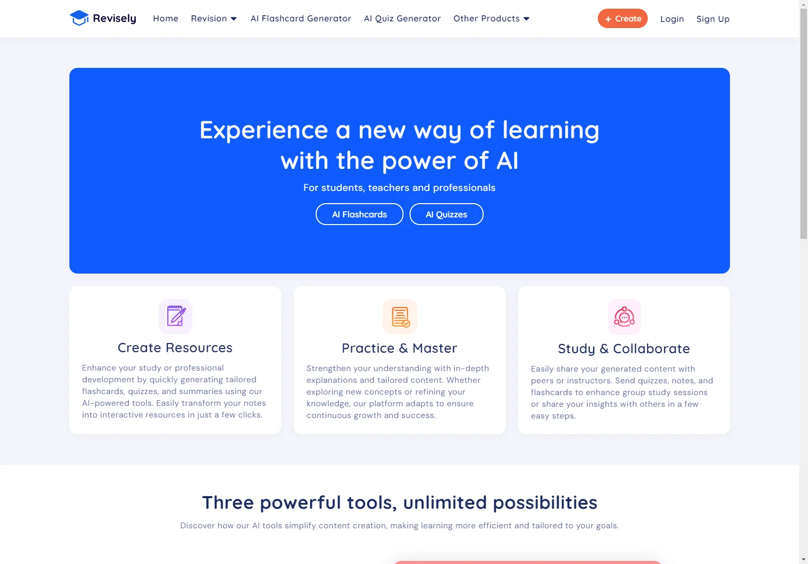 Revisely: AI-Powered Flashcards, Quizzes & Summaries for Efficient Learning