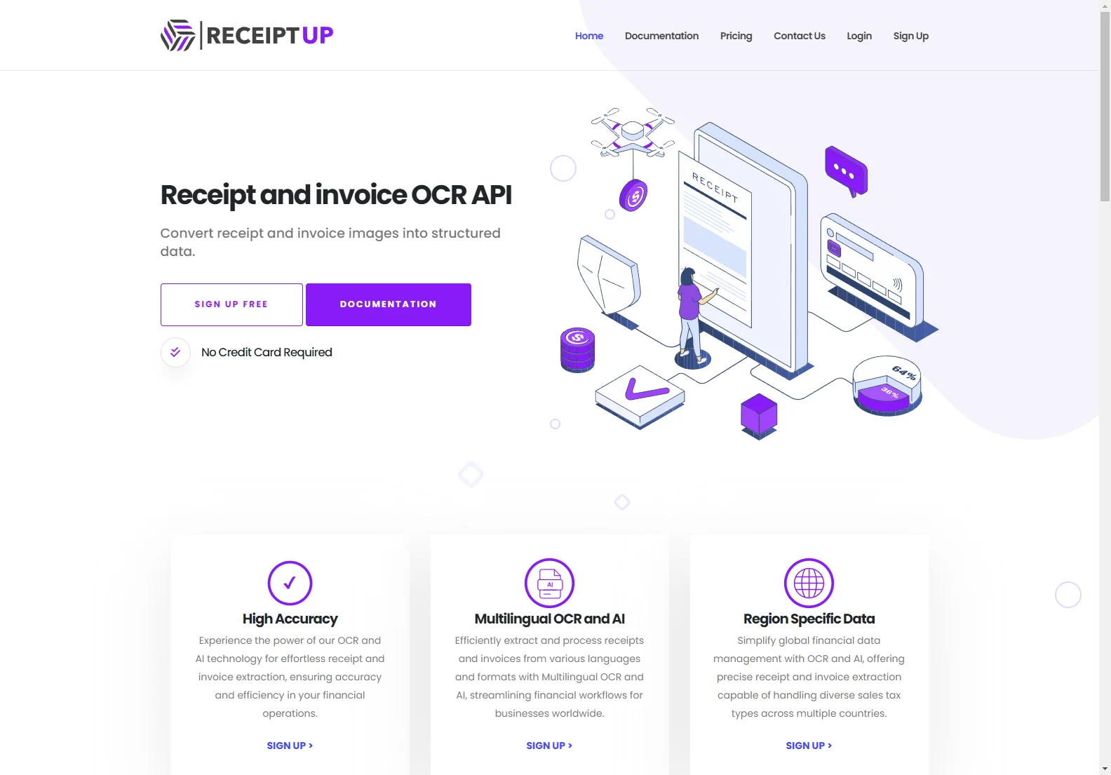 ReceiptUp: Accurate Receipt and Invoice OCR API for Global Businesses