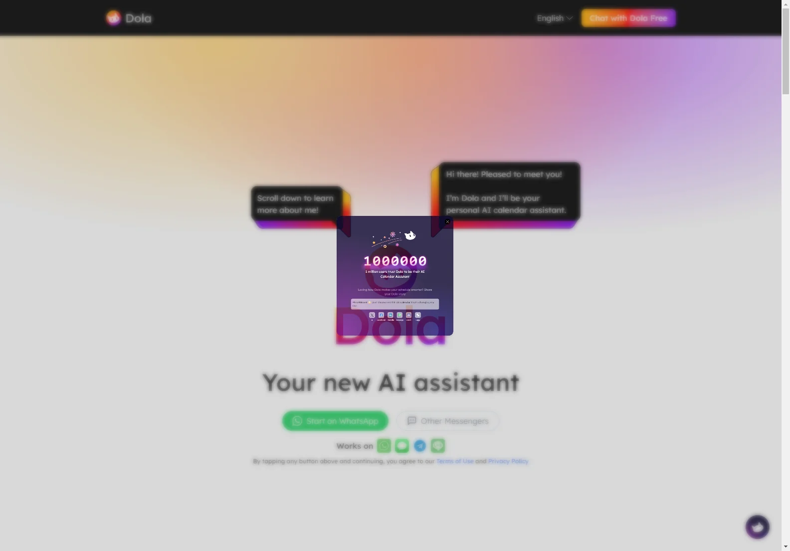 Dola: AI-Powered Calendar Assistant for Effortless Scheduling