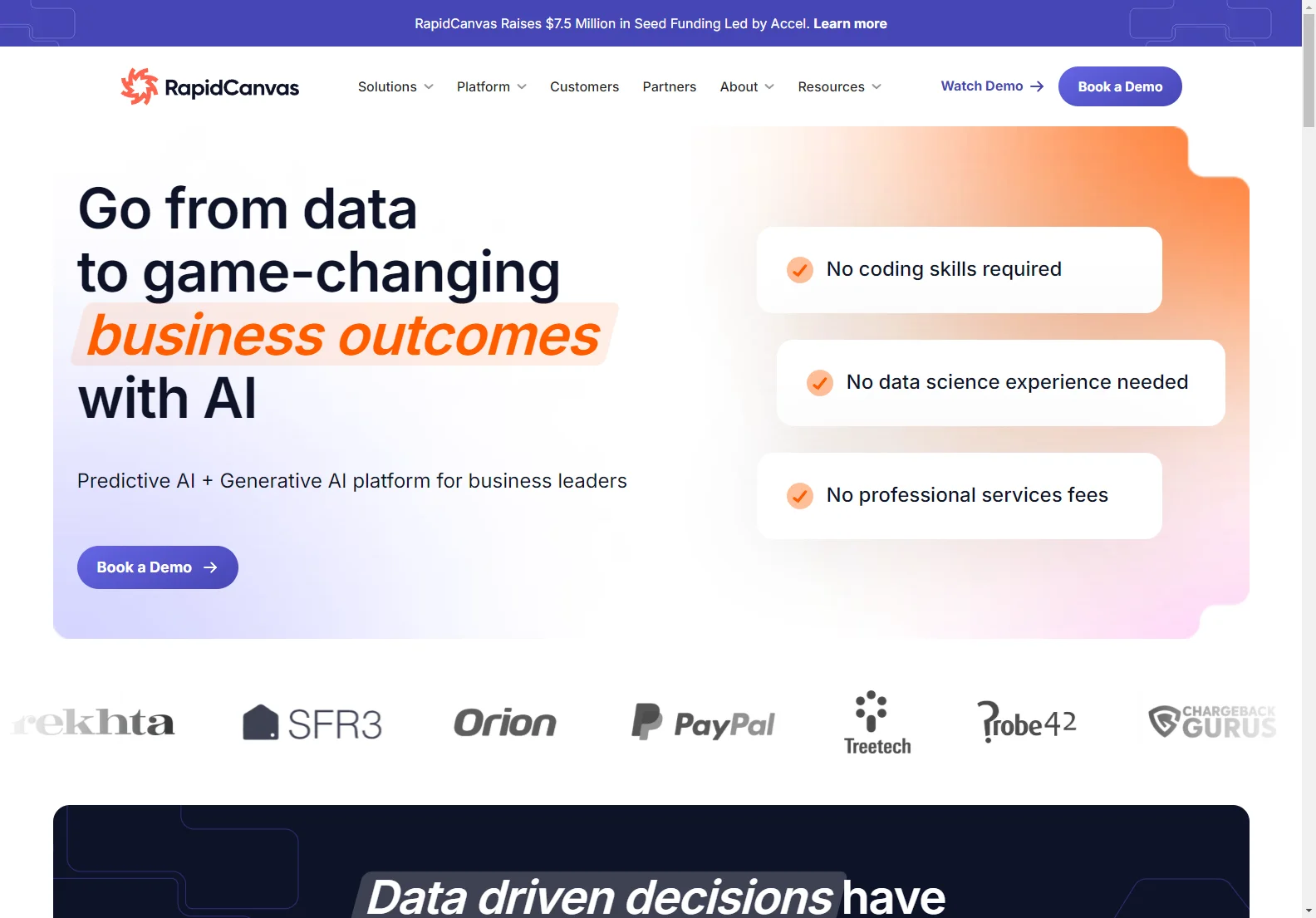 RapidCanvas: No-Code AI Platform for Data-Driven Business Decisions