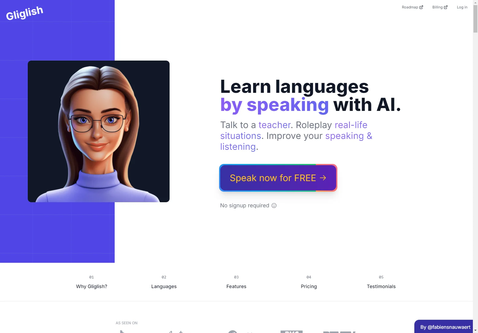 Gliglish: Learn Languages by Speaking with AI