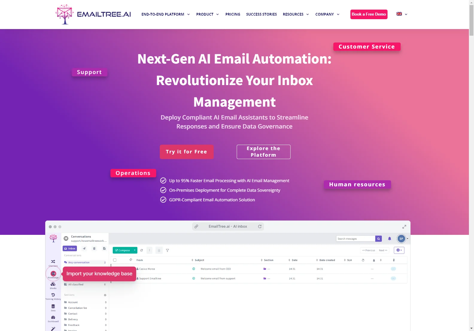 EmailTree.ai: AI Email Automation for Enhanced Productivity and Customer Satisfaction