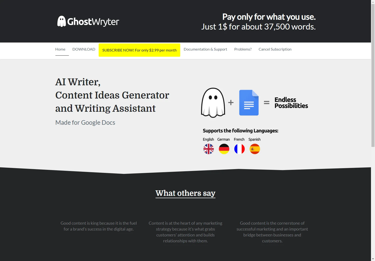 GPT GhostWryter: Affordable AI Writing Assistant for Google Docs