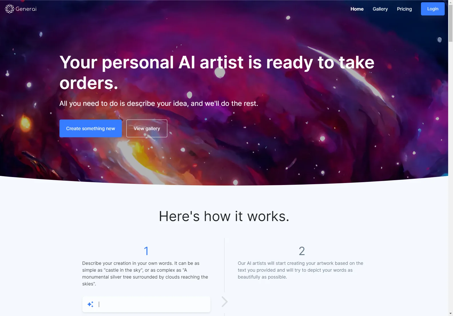 Generai: Your Personal AI Artist for Stunning Artwork