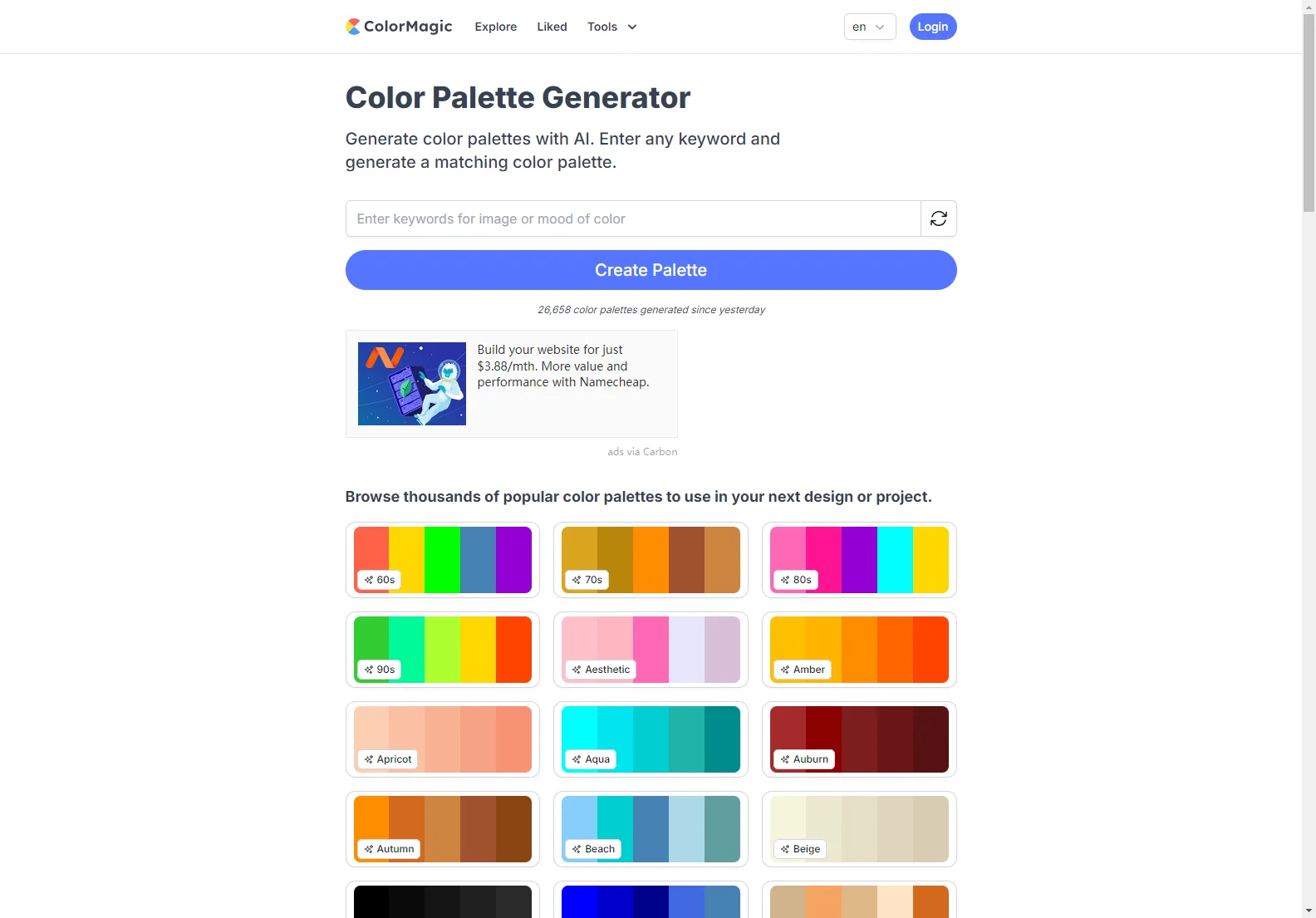 ColorMagic: AI-Powered Color Palette Generator for Designers