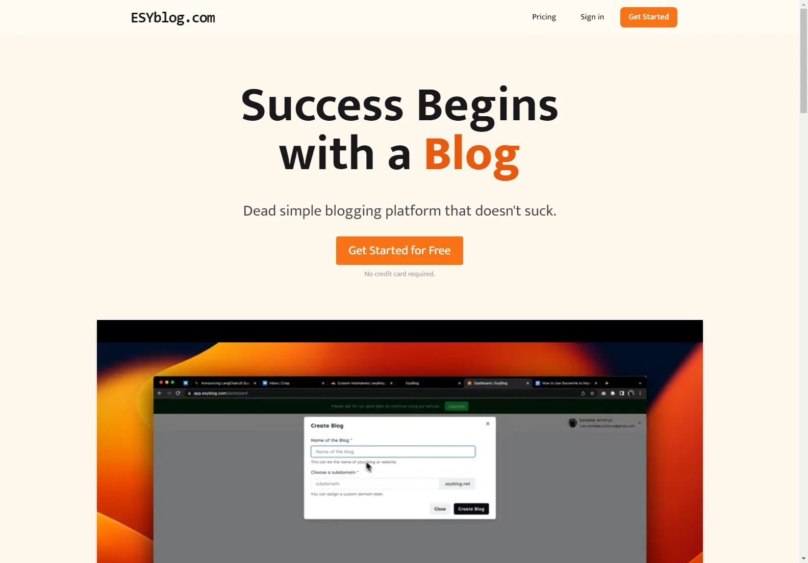 EsyBlog: Simple Blogging Platform with Custom Domains & SEO Optimization