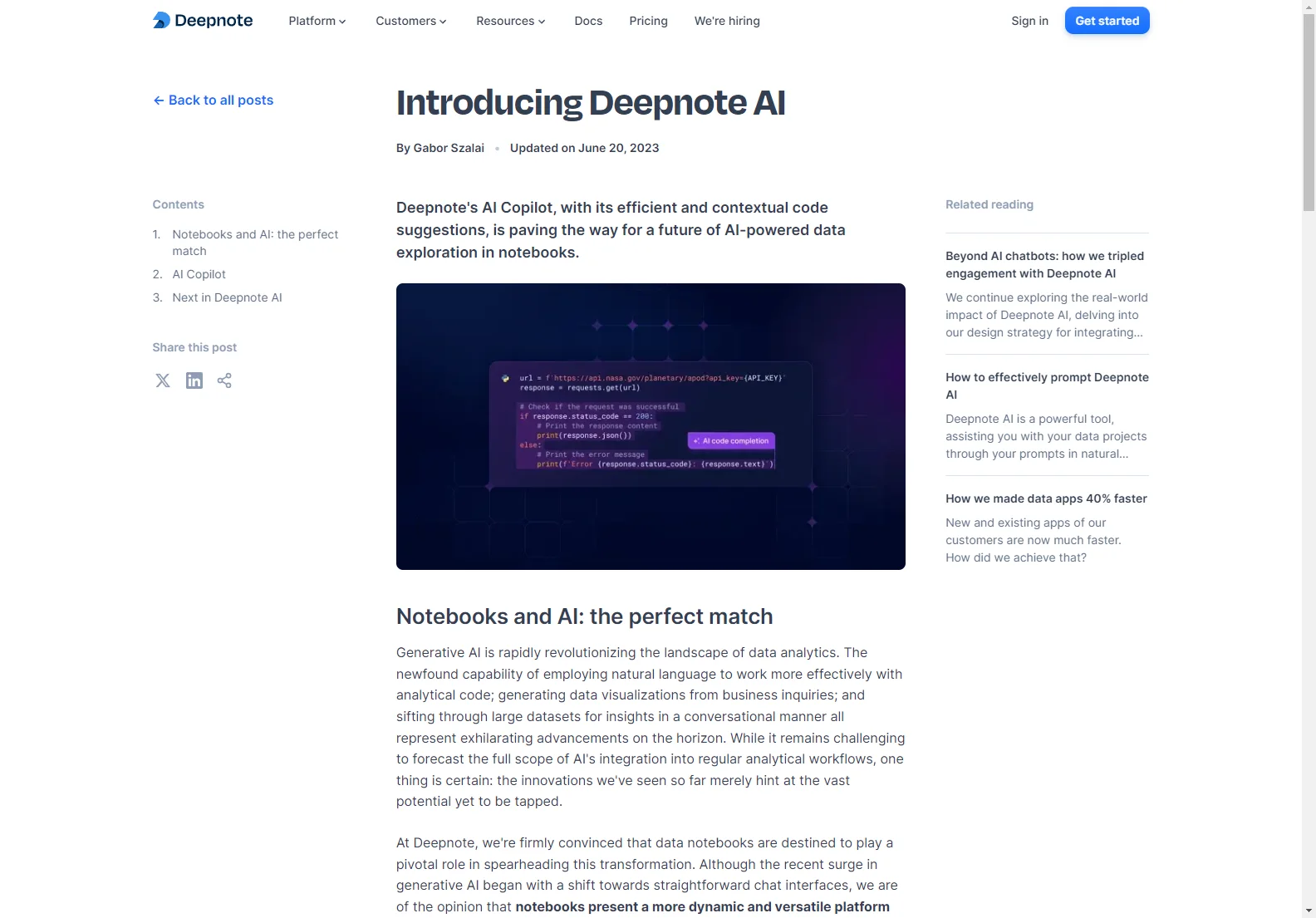 Deepnote AI: Revolutionizing Data Exploration with AI-Powered Code Suggestions