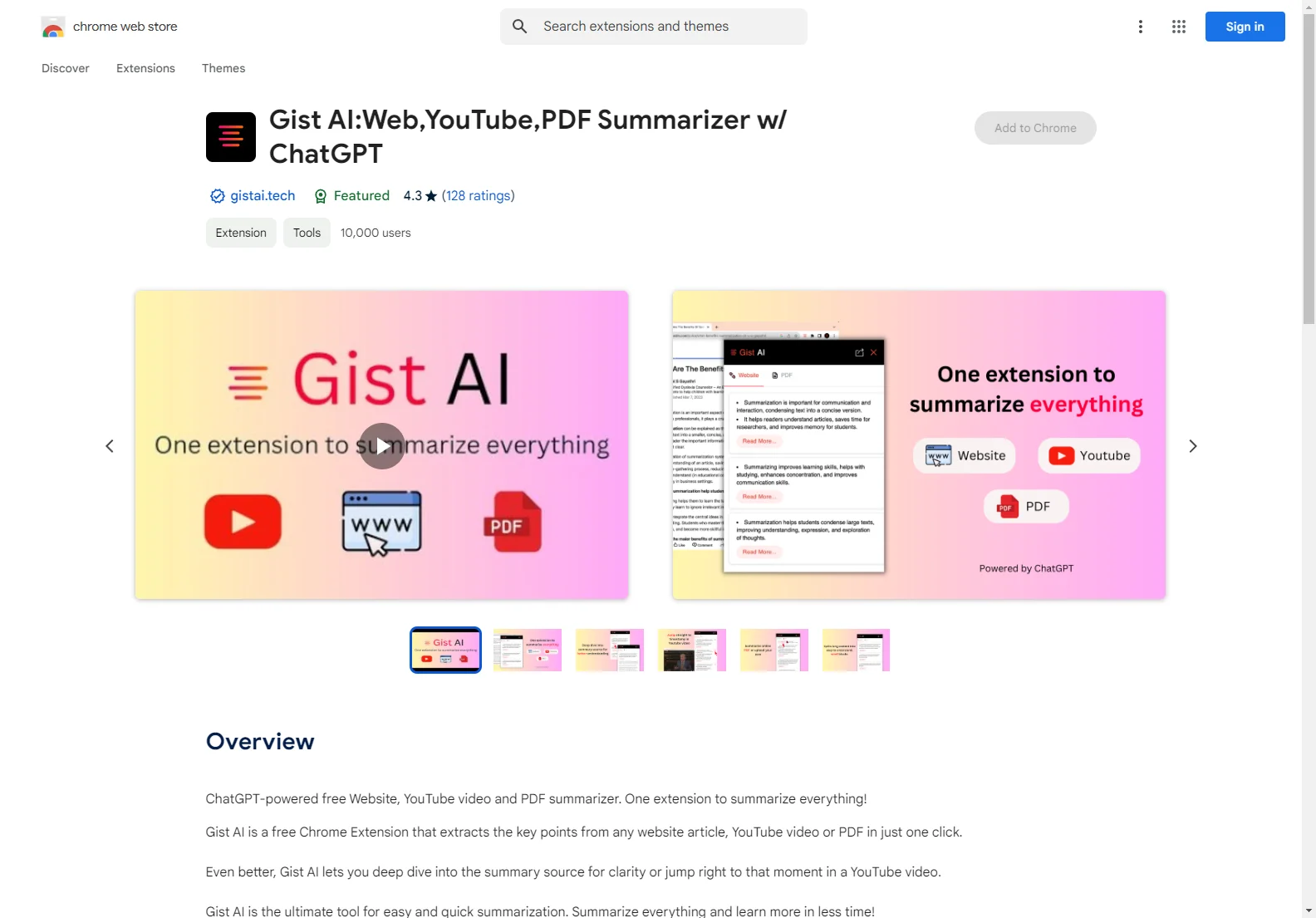 Gist AI: Your All-in-One AI Summarizer for Web, YouTube, and PDFs