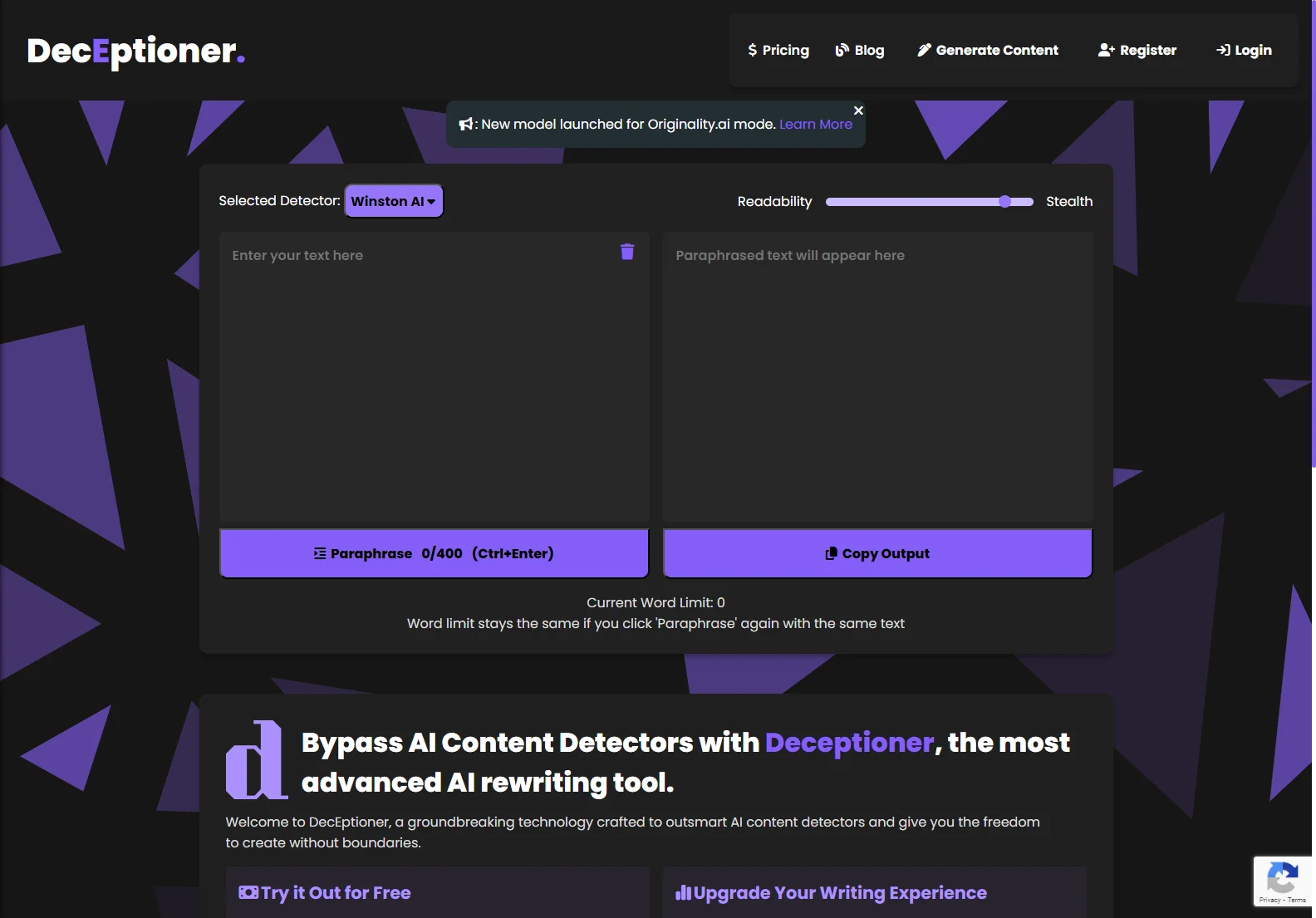 DecEptioner: Bypass AI Content Detectors Like a Pro