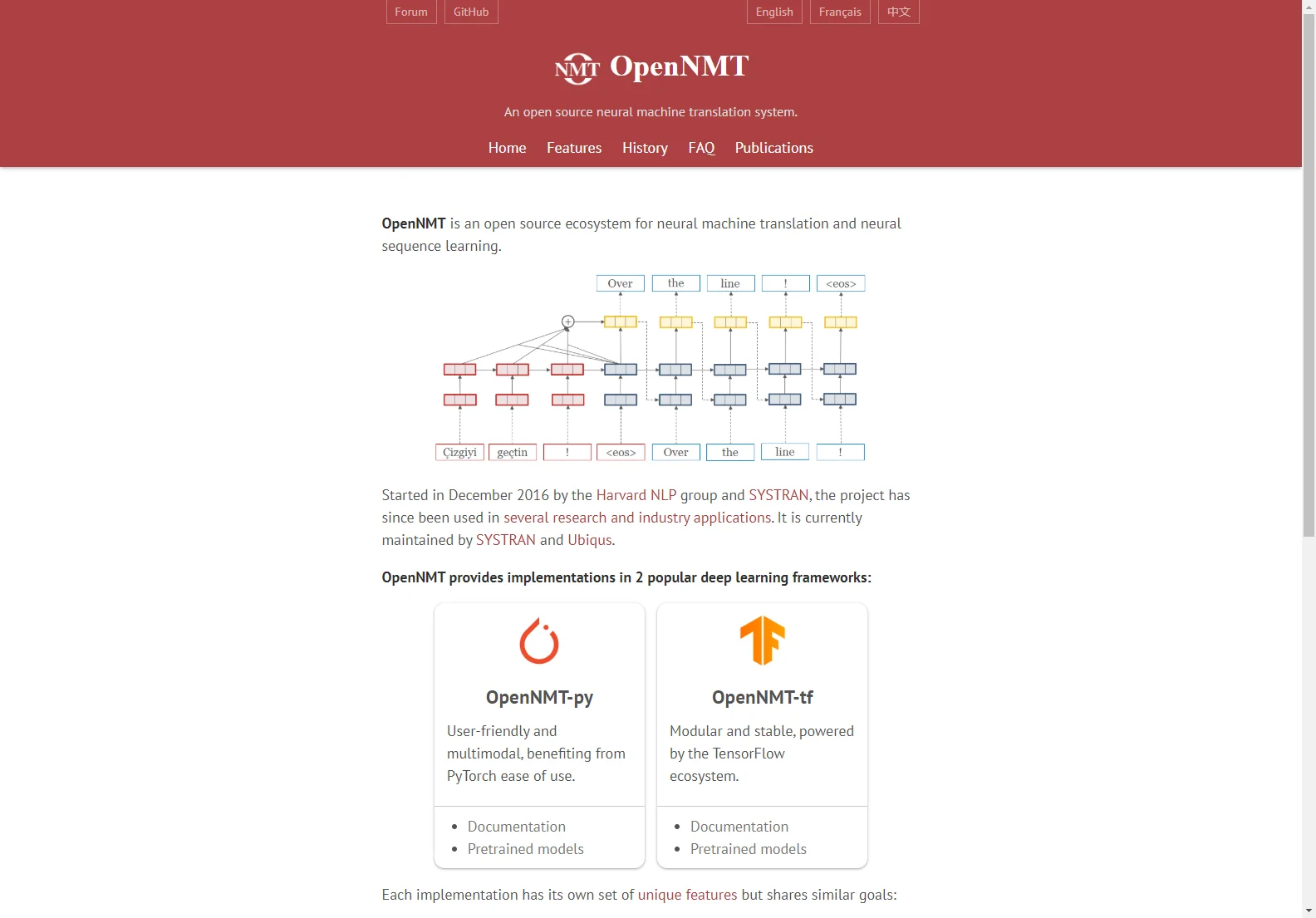 OpenNMT: Open-Source Neural Machine Translation Ecosystem