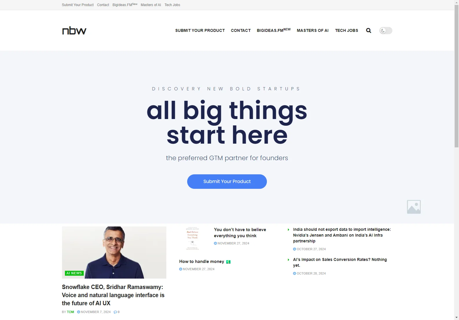 NextBigWhat (NBW): Discover AI Startups, Tools & Insights