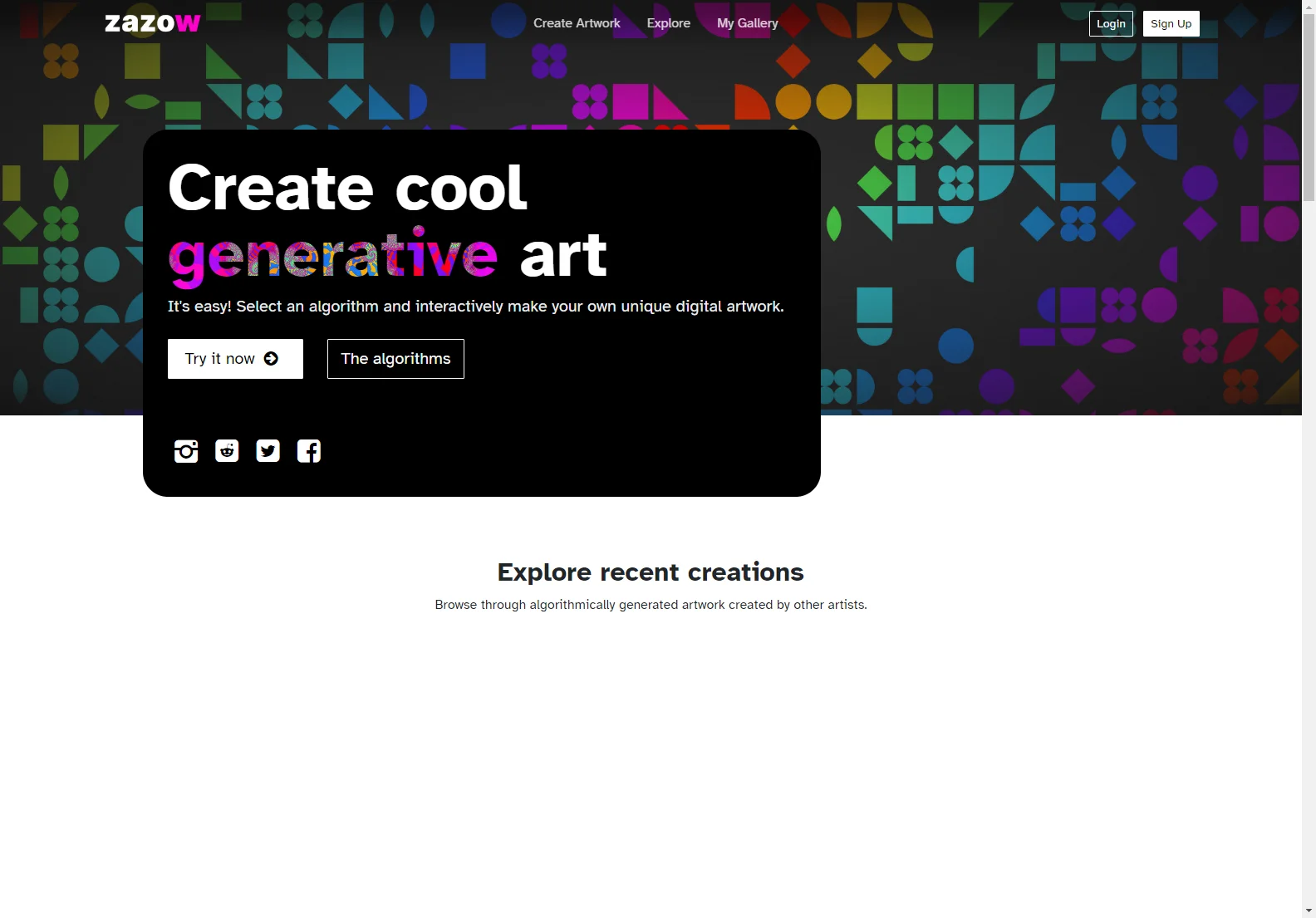 Zazow: Create Stunning Algorithmic Generative Art