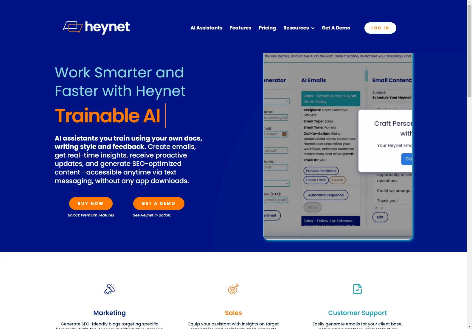 Heynet: Your Trainable AI Assistant for Enhanced Productivity