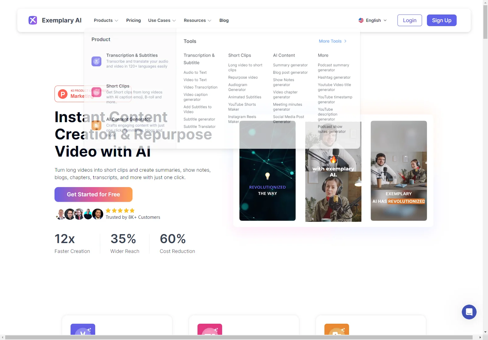 Exemplary AI: Instant Content Creation & Repurposing