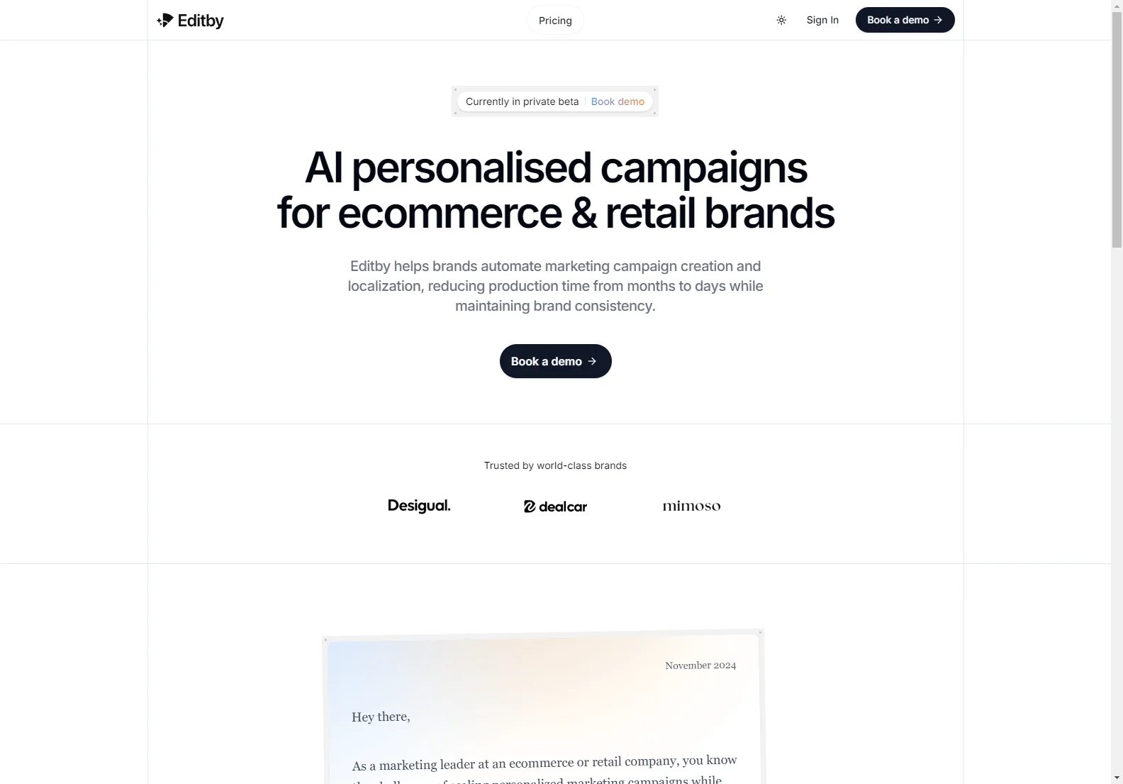 Editby: AI-Powered Marketing Campaign Automation for Ecommerce & Retail