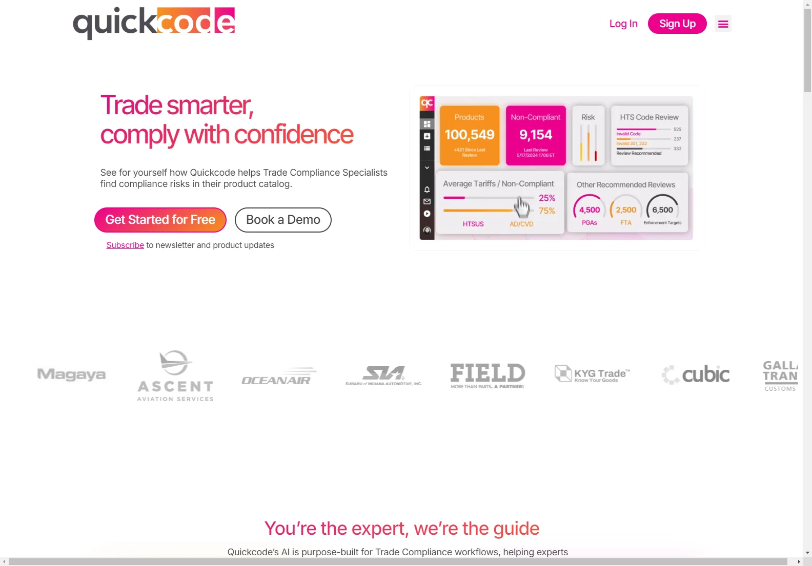 Quickcode: AI-Powered Trade Compliance Solution