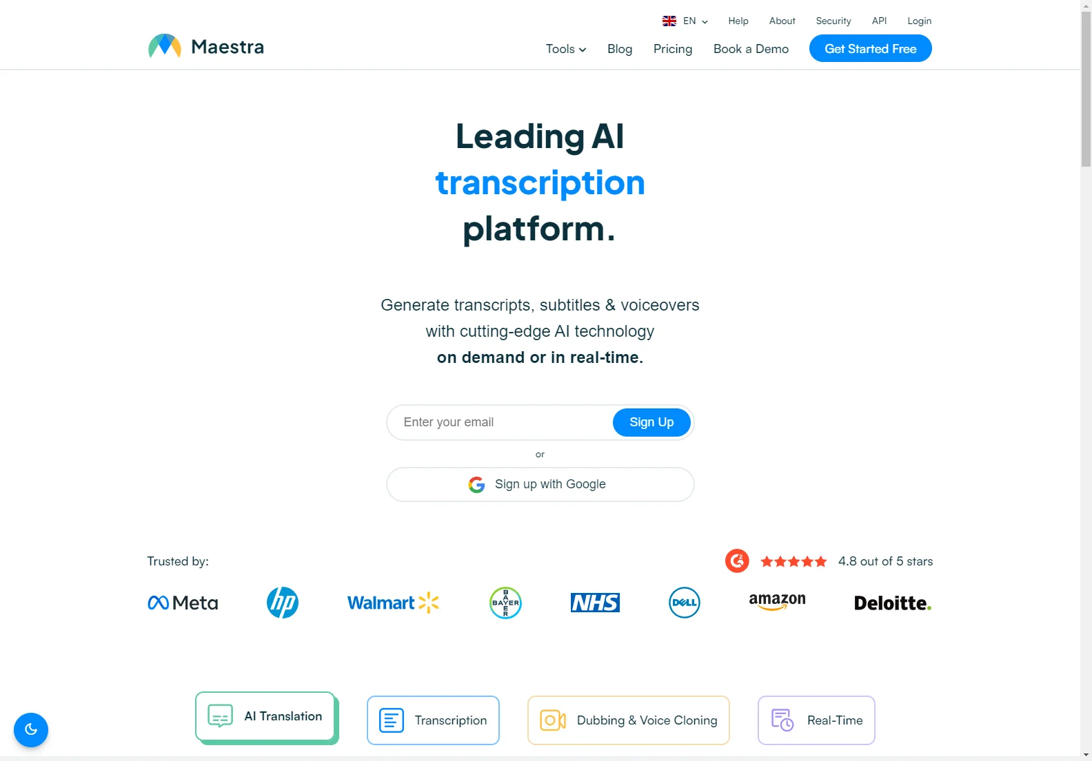 Maestra: AI-Powered Transcription, Translation & Dubbing Platform