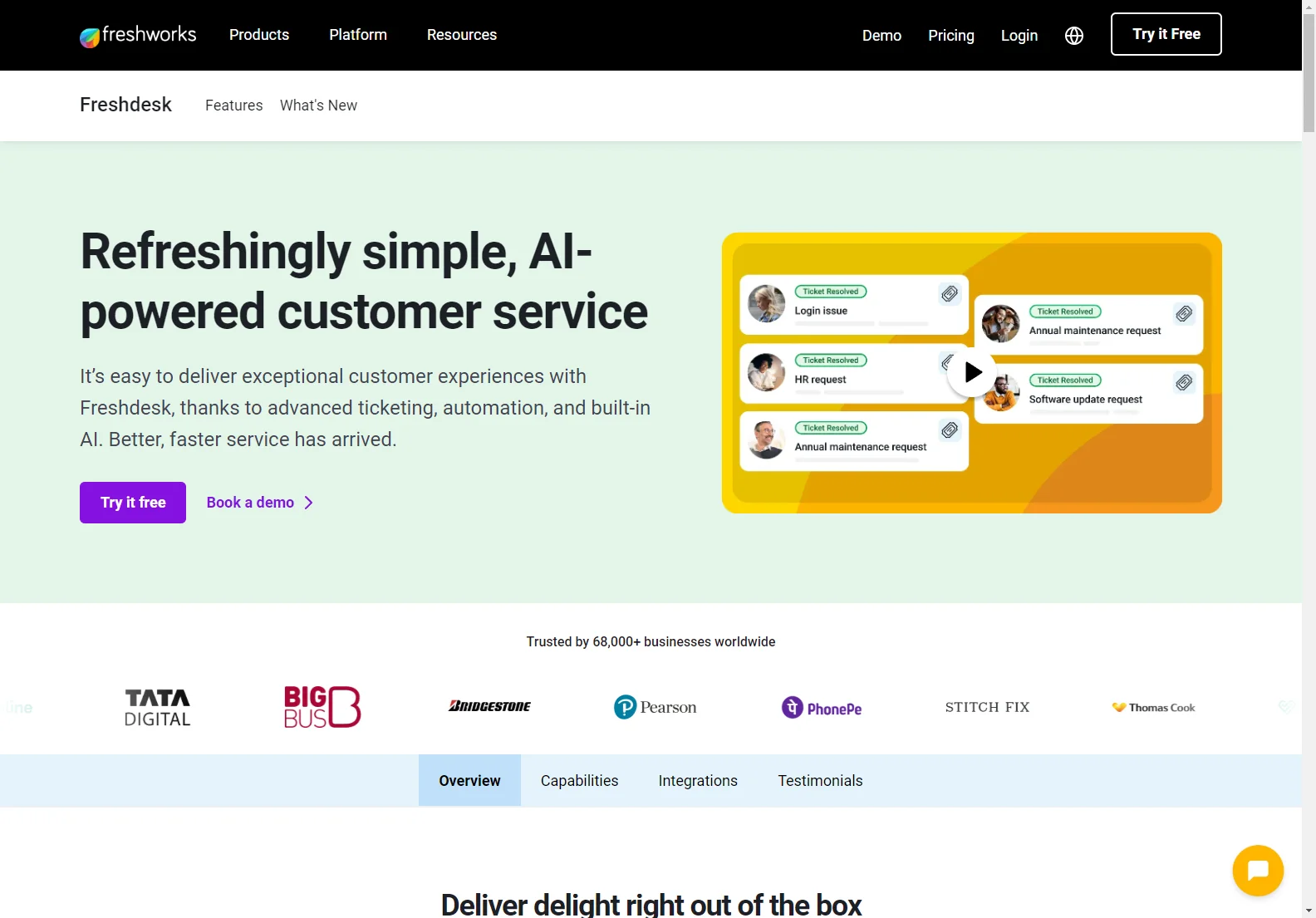 Freshdesk: AI-Powered Customer Service for Exceptional Experiences