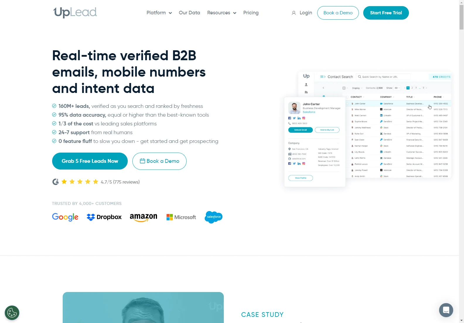 UpLead: Real-Time Verified B2B Contact Data for Increased Sales