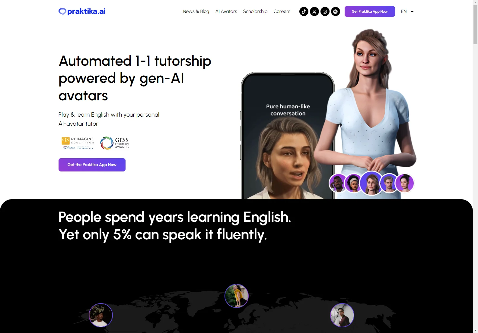 Praktika App: Personalized AI English Tutoring