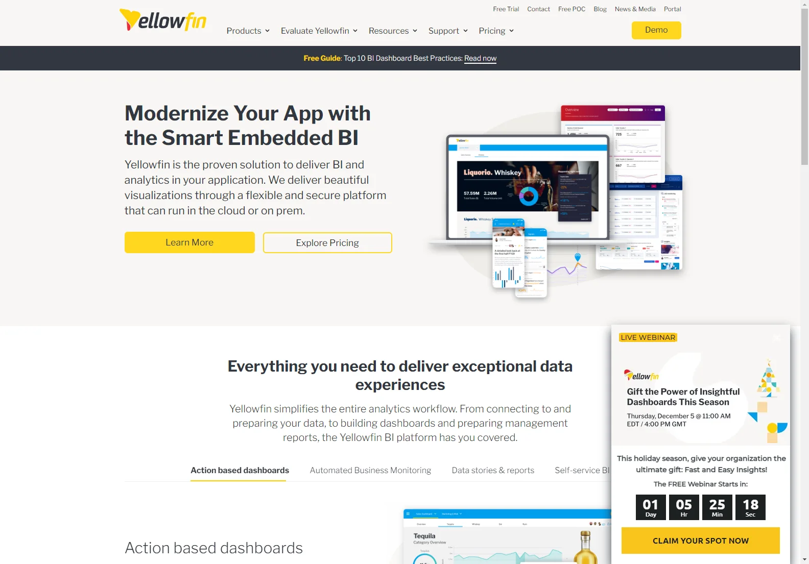 Yellowfin: Business Intelligence Reporting & Analytics Software