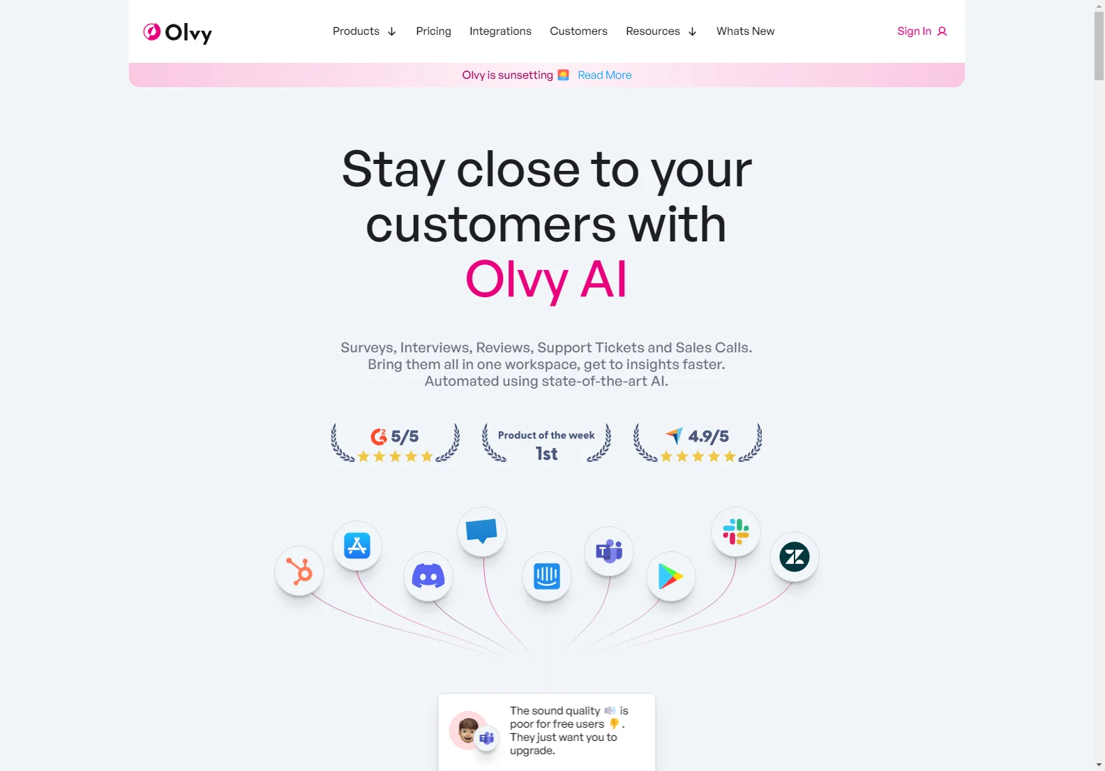 Olvy: AI-Powered User Feedback Management for Data-Driven Decisions