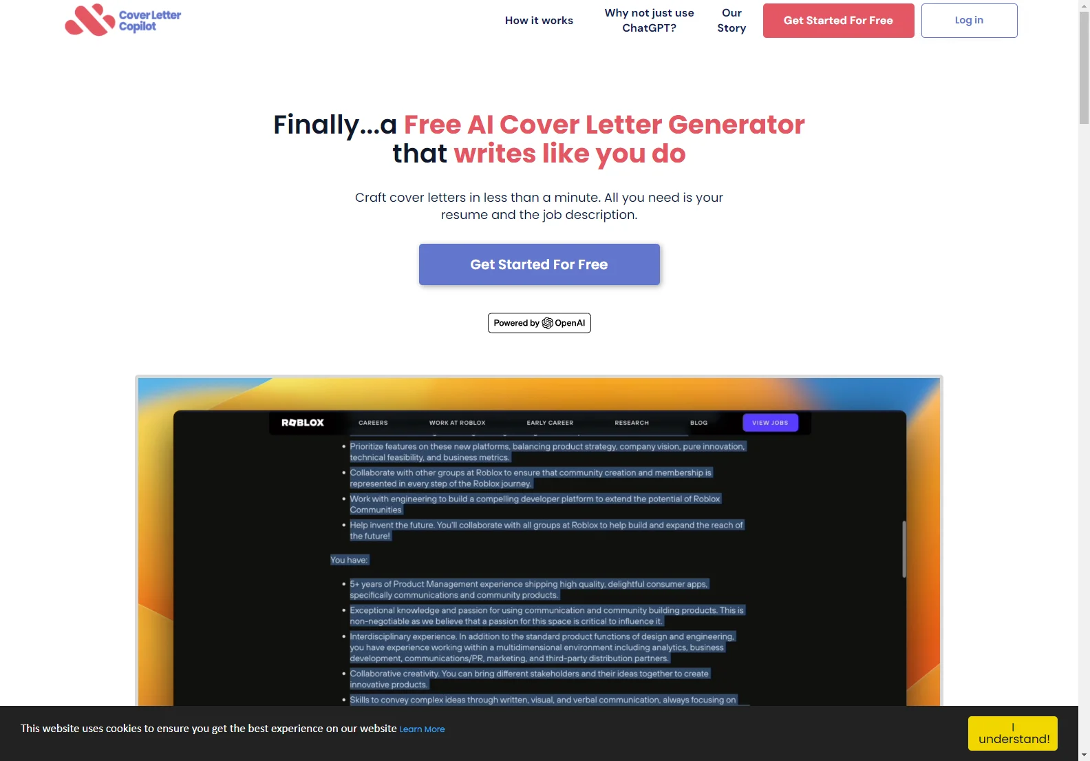 Free AI Cover Letter Generator - Cover Letter Copilot