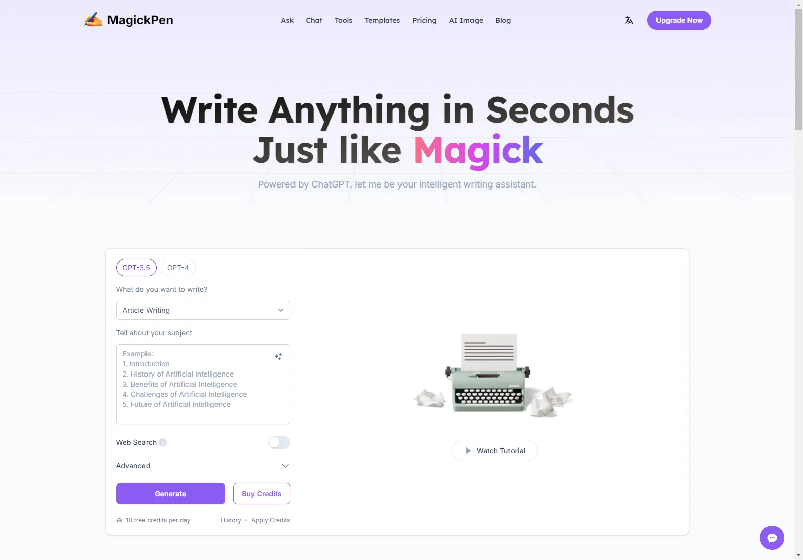 MagickPen: AI-Powered Writing Assistant for Effortless Content Creation