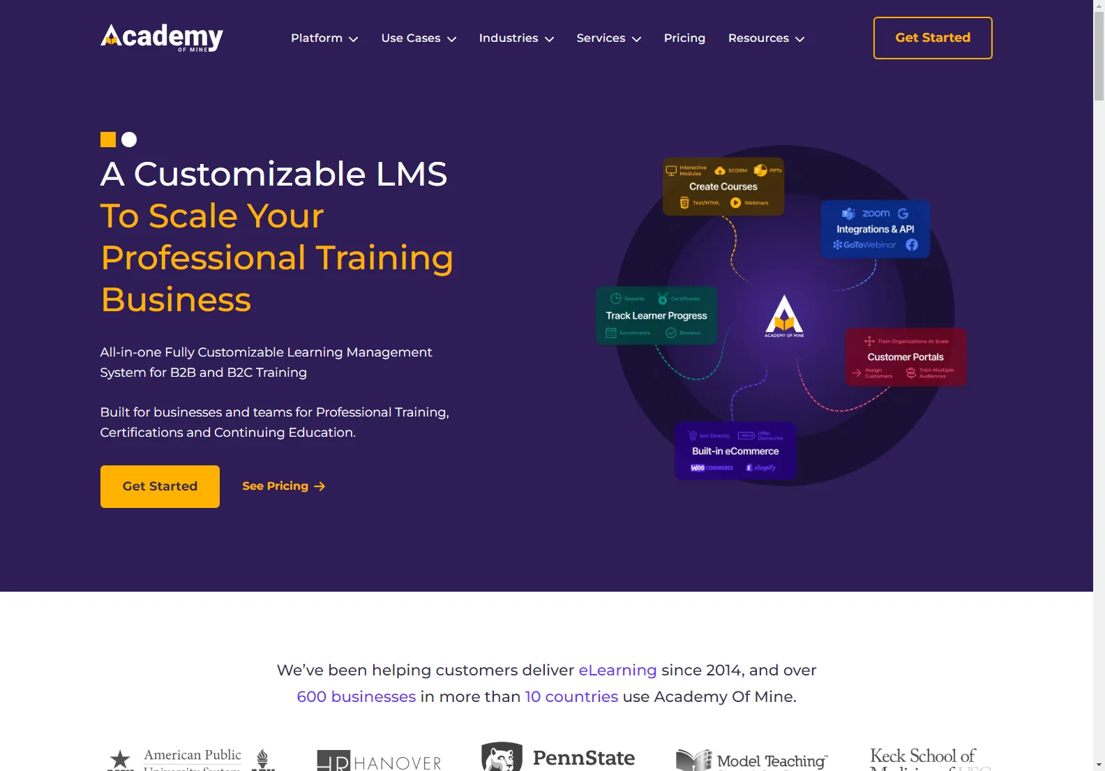 Academy of Mine: Customizable LMS for Professional Training