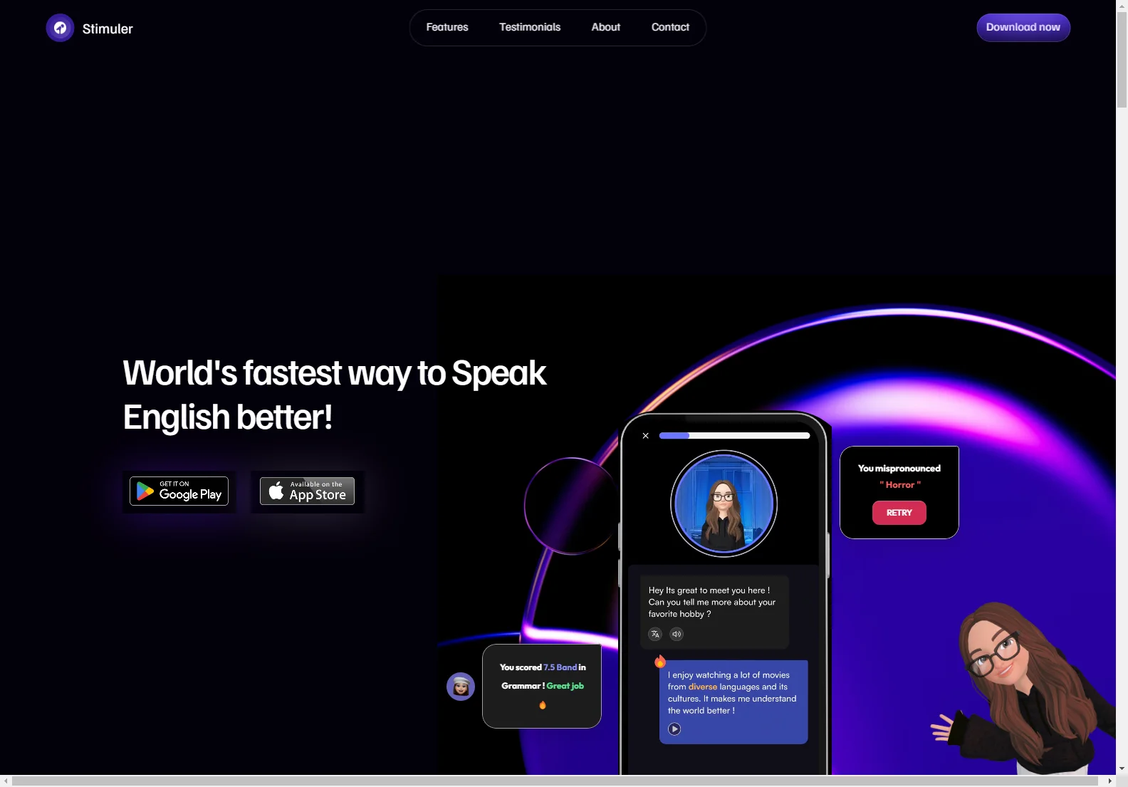 Stimuler: AI-Powered English Learning App for Faster Fluency