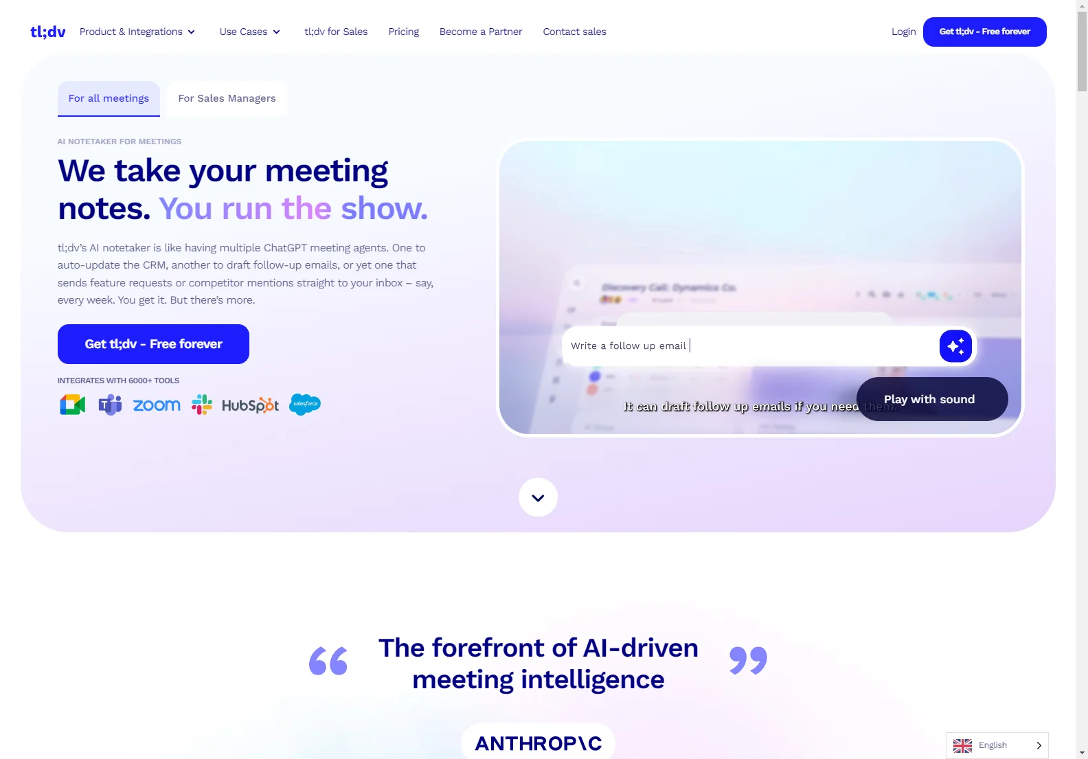 tl;dv.io: AI-Powered Meeting Notetaker for Enhanced Productivity