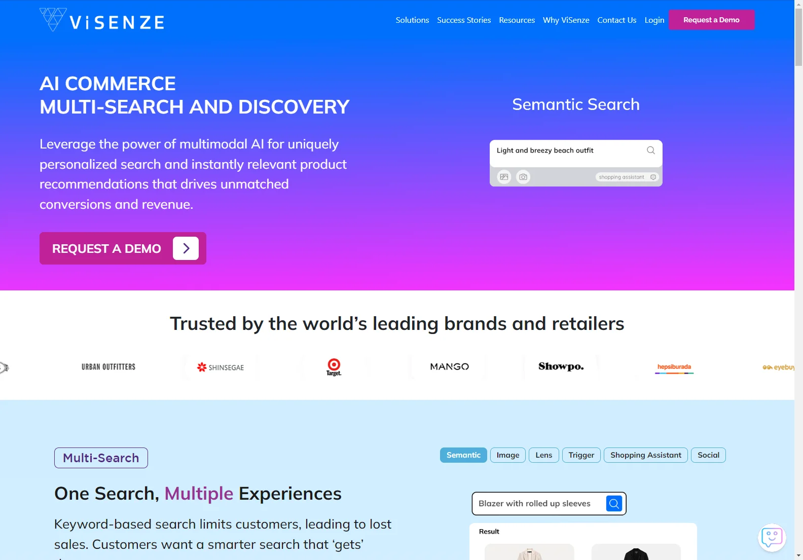 ViSenze: AI-Powered Multi-Search & Recommendations for E-commerce