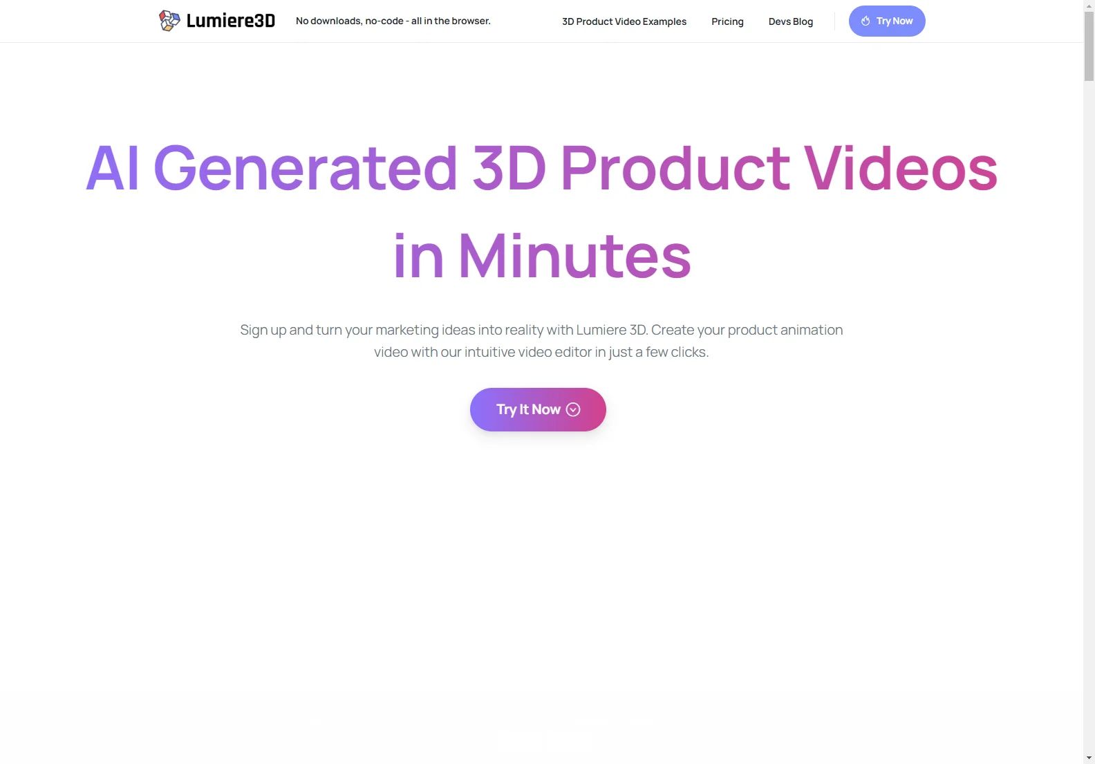 Lumiere3D: AI-Powered 3D Product Videos for Reels, Shorts & TikTok