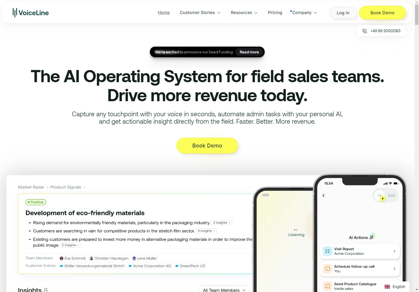 VoiceLine: AI-Powered Field Sales Revenue Intelligence