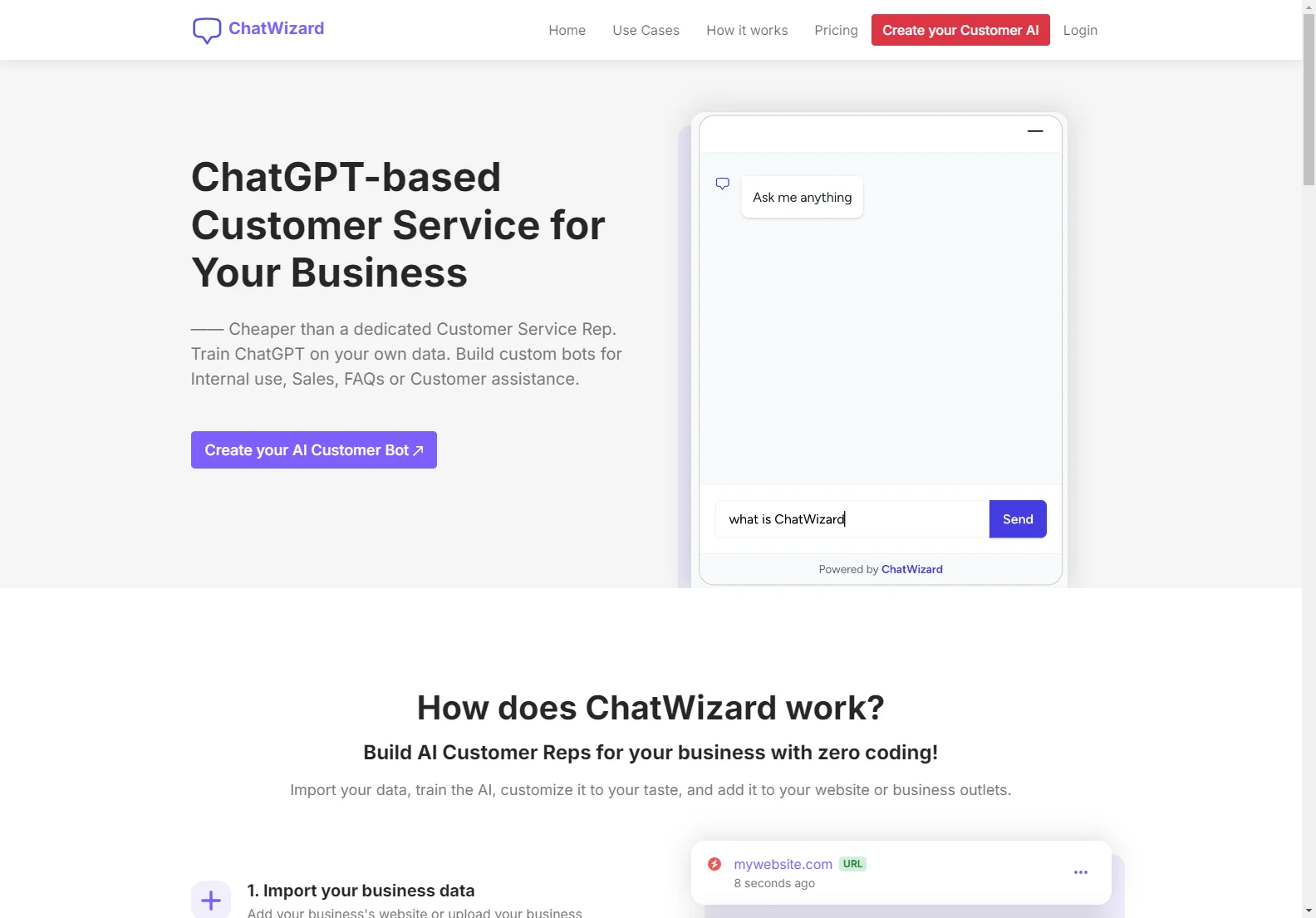 ChatWizardAI: Build Your Custom ChatGPT Chatbot - No Coding Required