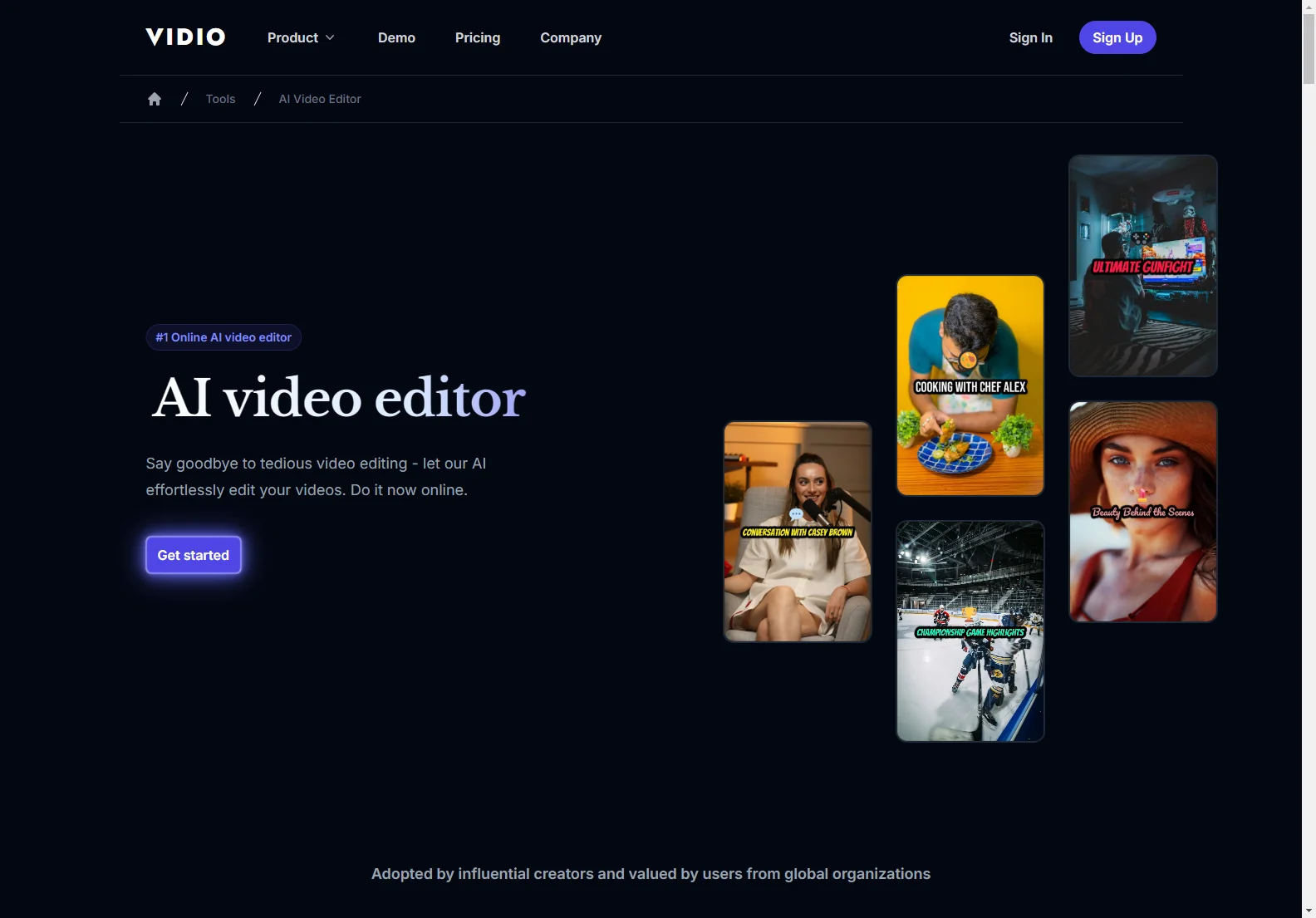 VIDIO: AI-Powered Video Editor for Effortless Video Creation